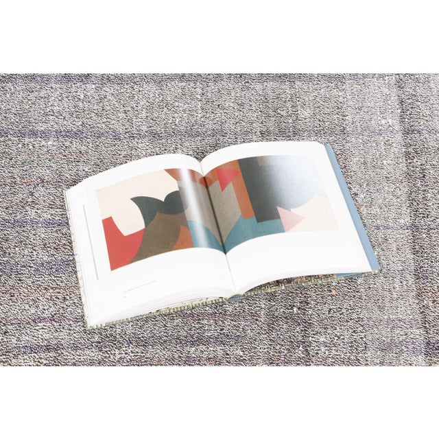 Gray Vintage Chaput Kilim Wool Runner With Textural Stripes by Rug & Kilim, 1950-1959 For Sale - Image 8 of 9