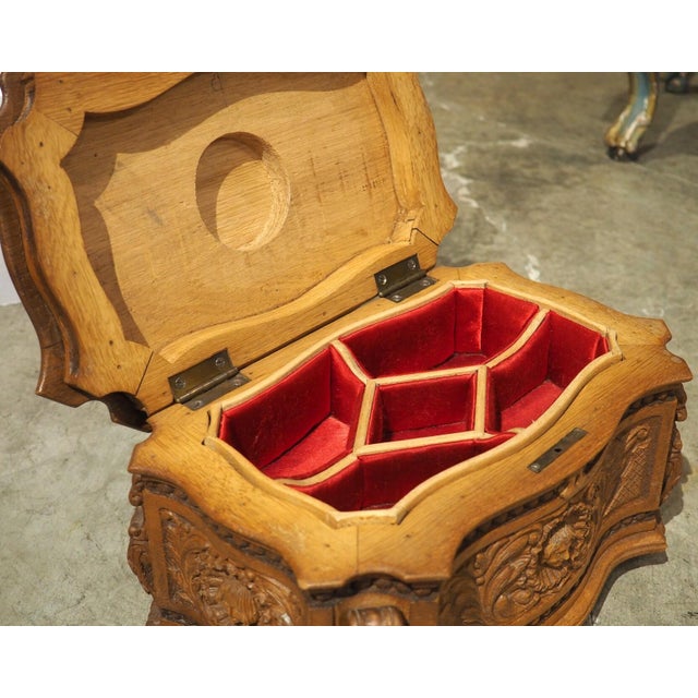 French Well Carved French Oak Coffret Jewel Box, Circa 1890 For Sale - Image 3 of 14