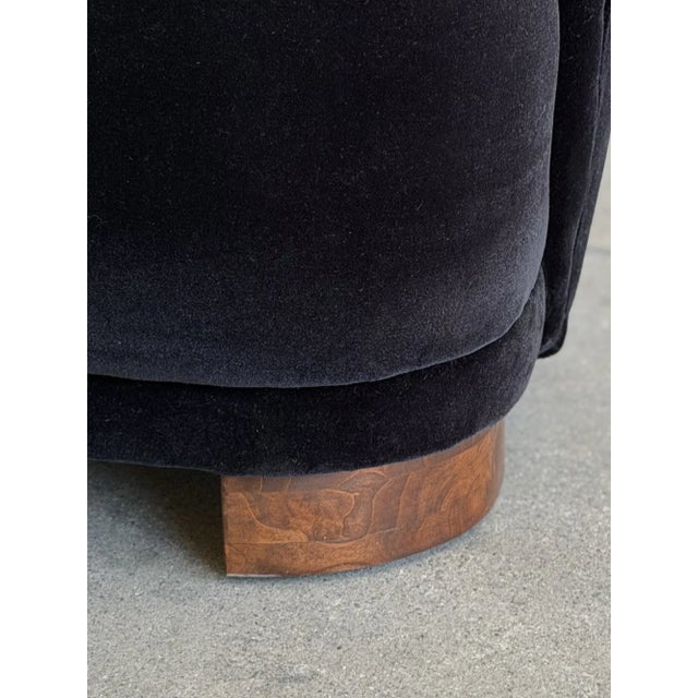 Textile Vintage Art Deco Barrel Chair- Single For Sale - Image 7 of 9