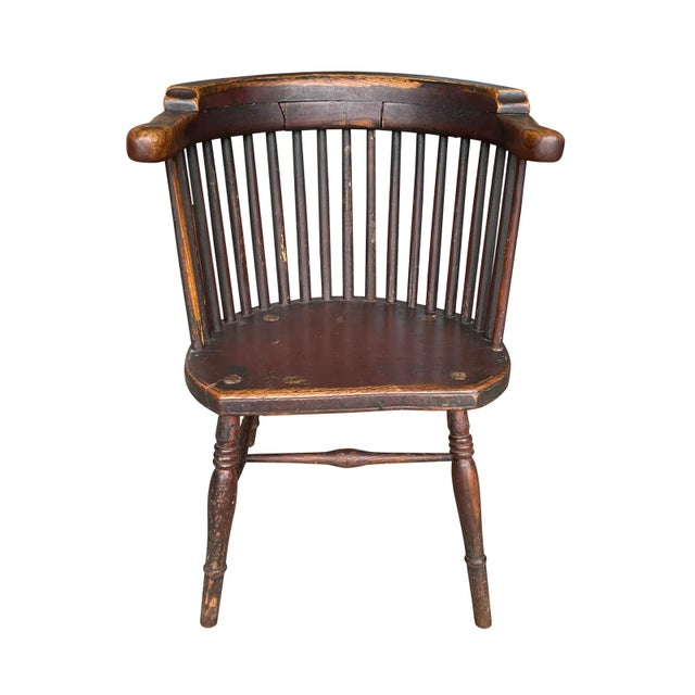 English 19th Century English Barrelback Windsor Chair For Sale - Image 3 of 13