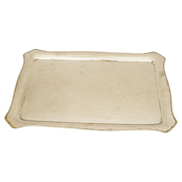 Silver Big Art Deco Nickel-Plated Serving Plate, Vienna, 1920s For Sale - Image 8 of 8