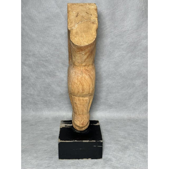 Black Light Wood Horse Head Sculpture For Sale - Image 8 of 14