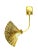 Mid-Century Modern Vintage Gold Brass Fan Curtain Drapery Holdback Sconces For Sale - Image 3 of 12