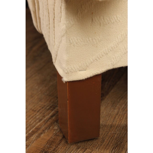 Ethan Allen Upholstered Lounge Chair and Ottoman For Sale - Image 11 of 12