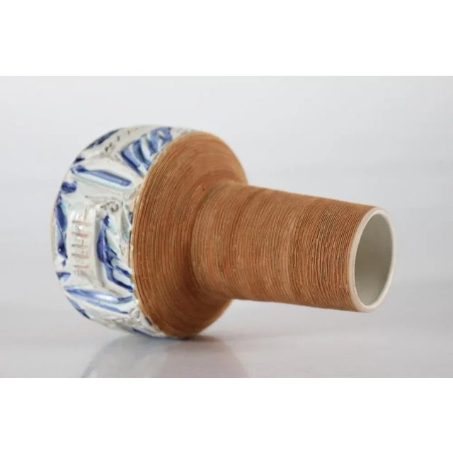 Italian Fratelli Fanciullacci Vase with Embossed Decoration of Fantasy Animals, 1960s For Sale - Image 6 of 10