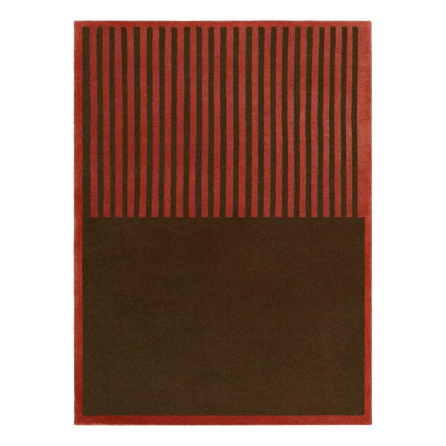 Red and Brown Licorice Rug by Tapis Studio for Hommés Studio For Sale
