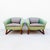 Wood Vintage 1960s Jens Risom Mid Century Modern Barrel Lounge Chairs, Attributed For Sale - Image 7 of 12