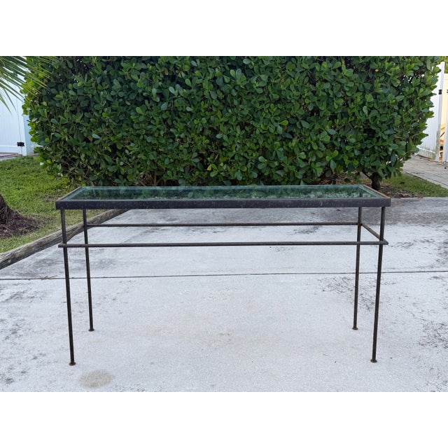 Diego Giacometti Vintage Industrial Modern Console Table For Sale - Image 4 of 11