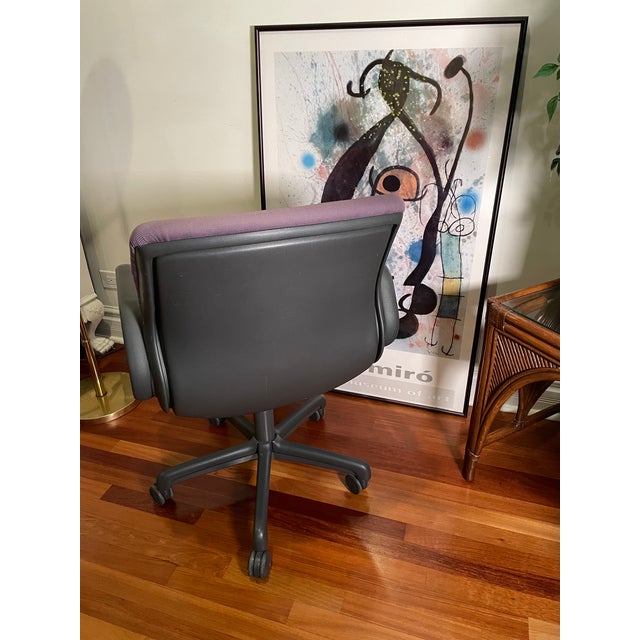 Vintage 1988 Purple Steelcase Desk Office Chair For Sale In Chicago - Image 6 of 9