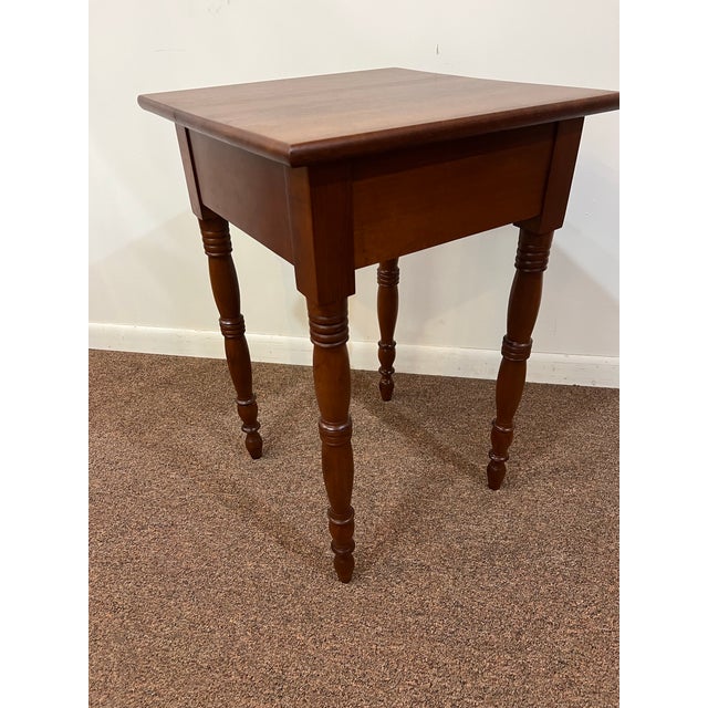 Mid 19th Century American Sheraton Tiger Maple and Cherry One Drawer Stand For Sale - Image 6 of 9