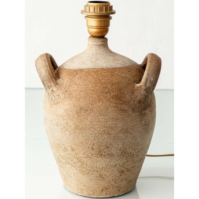 Vintage French Stoneware Jar Table Lamp, 1950s For Sale - Image 4 of 16