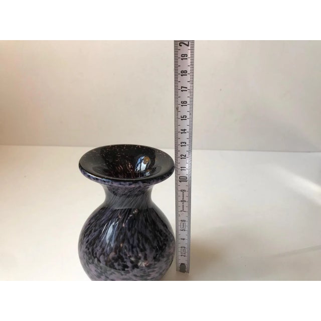Vintage Black and Purple Spatter Murano Glass Vase from Murano, 1960s For Sale - Image 9 of 10