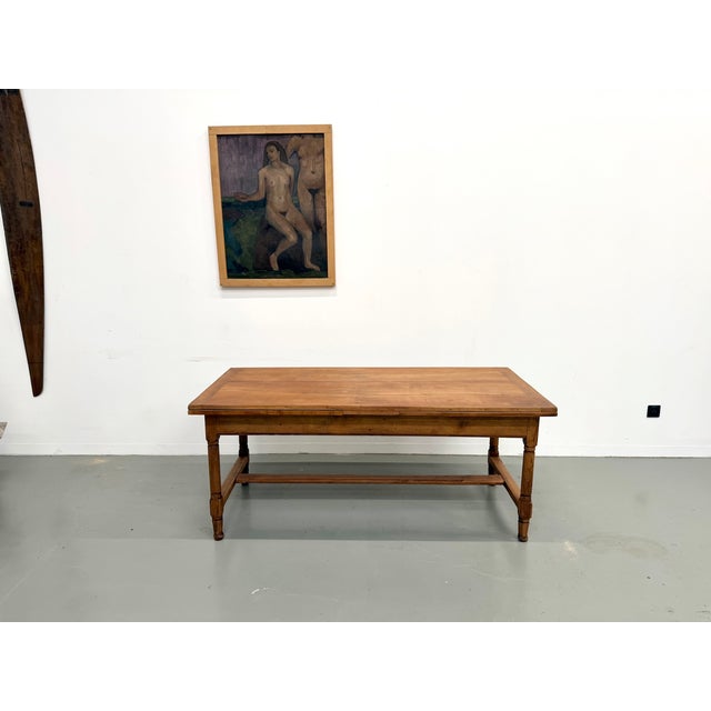 Large Extendable Farmhouse Table in Cherry Wood, 1890s For Sale - Image 11 of 18