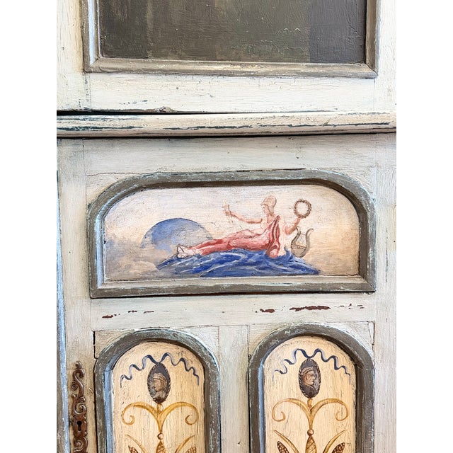 Early 20th Century Italian Hand-Painted Landscape Cabinet For Sale - Image 4 of 12