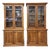 Vintage Pair of Elmwood Bookcases / Cabinets With Adjustable Shelves , Uk Import c.1950 For Sale