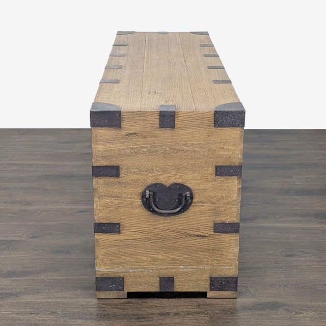 2010s Restoration Hardware Industrial Wood 6-Drawer Dresser For Sale - Image 5 of 11