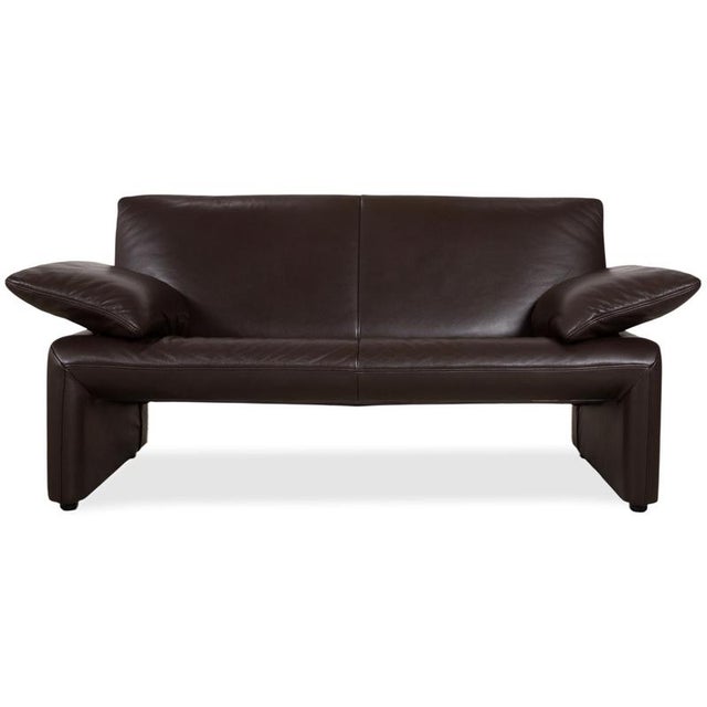 Leather Brown Two-Seater Sofa with Manual Function by Jori Linea, Set of 2 For Sale - Image 13 of 17