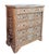 Exotic Handcrafted Mother-of-Pearl Inlaid Chest of Drawers with Marble Top An exceptional mid-19th century chest of...