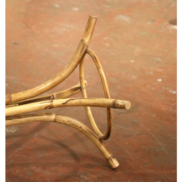 Mid-Century Italian Bamboo and Rattan Hall Tree in the Manner of Franco Albini For Sale - Image 10 of 10