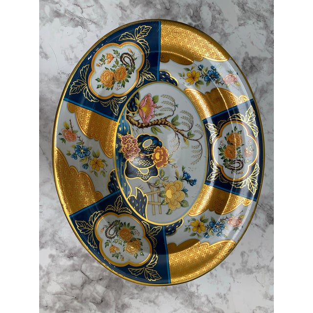 Chinoiserie Midcentury Asian Chinoiserie Serving and Decor Tray For Sale - Image 3 of 11