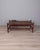 Coffee table with wooden structure, slatted lower surface, upper surface with removable tray, Italian design, 1960s.