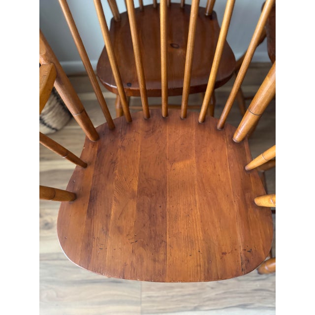 Vintage Windsor Style Dining Chairs - Set of Six For Sale - Image 9 of 11