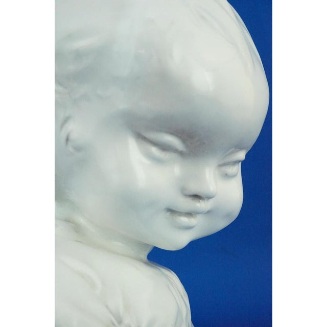 Futuristic Bust of Girl by Domenico Matteucci, Mid-20th Century For Sale - Image 13 of 18
