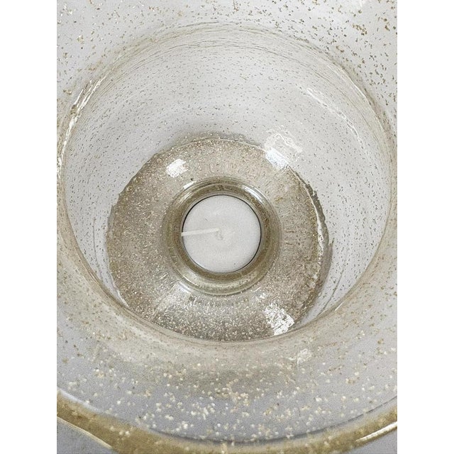 Gold Bubble Glass Candleholders, France, 1970, Set of 2 For Sale - Image 8 of 9
