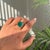 Not Yet Made - Made To Order 9.08Ct Claw Set Natural Green Emerald Solitaire Ring Size 4 in 18k Yellow Gold For Sale - Image 5 of 17