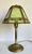 Antique Edward Miller E. M. Co. Green & Custard Slag Glass Table Lamp For Sale - Image 9 of 12