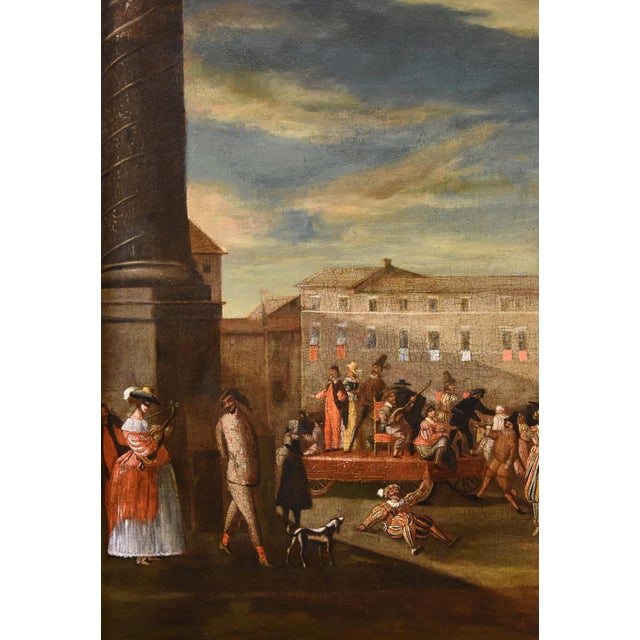 Baroque Workshop of Michelangelo Cerquozzi, Carnival Rome Piazza Colonna, 1640, Oil on Canvas For Sale - Image 3 of 18