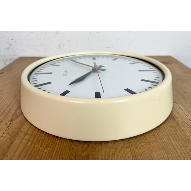 Vintage Beige School Wall Clock from Van Doorn, 1960s For Sale - Image 15 of 18