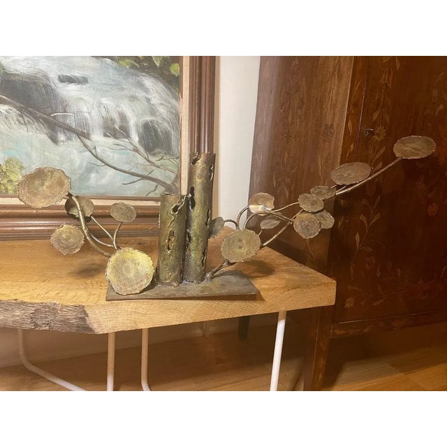 1970s Vintage Brutalist Mid-Century Modern Brass Sculpture For Sale - Image 10 of 10