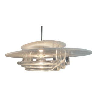 Mid-Century Lucite Chandelier in the Manner of Gaetano Sciolari For Sale