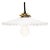 1920s French White Opaline Glass and Brass Pendant Lamp For Sale - Image 5 of 9
