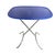This minimalist coffee table/side table/folding table is a wonderful combination of aluminum and a blue technopolymer top....