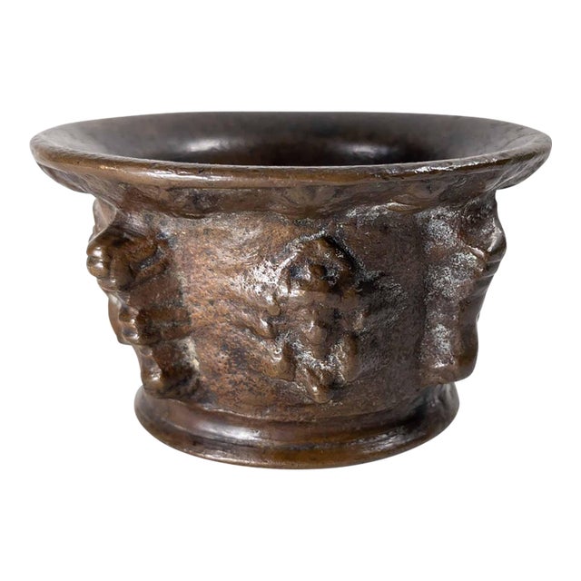 18th Century or Earlier French Heavy Bronze Mortar For Sale