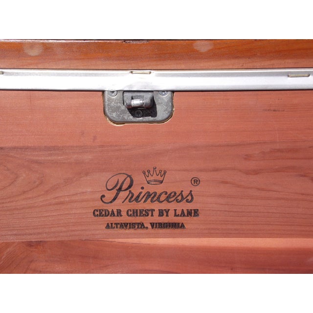 Vintage Mid Century Modern Low Profile Walnut Lane Princess Cedar Chest