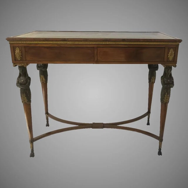 Regency Walnut Egyptian Table c 1820 For Sale - Image 10 of 10