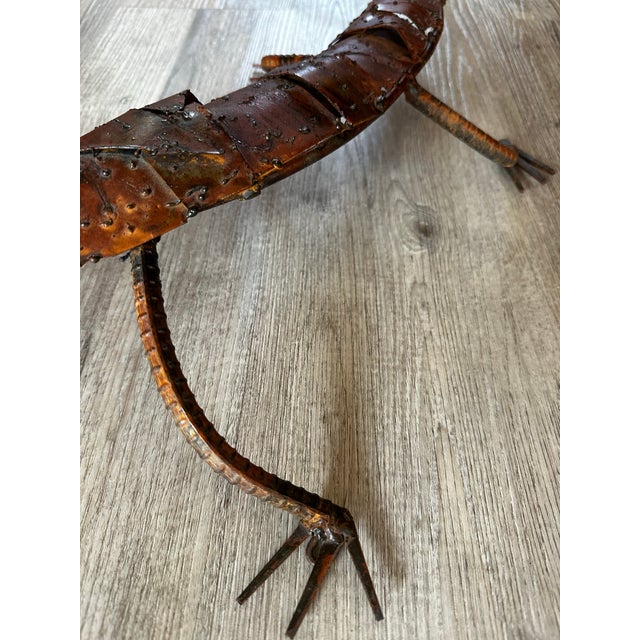 Copper 1980s Large EisenArt Handmade Steel Lizard Sculpture by Isa Cooley & Axel Soldwedel, Sedona For Sale - Image 8 of 12