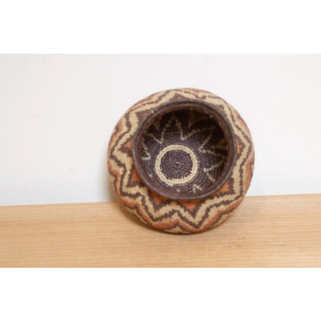 Multicolor Zig Zag Handwoven Embera Basket For Sale - Image 4 of 7