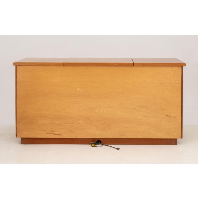 Gabriella Crespi Style Vintage Wicker and Walnut Tv Cabinet For Sale - Image 12 of 12