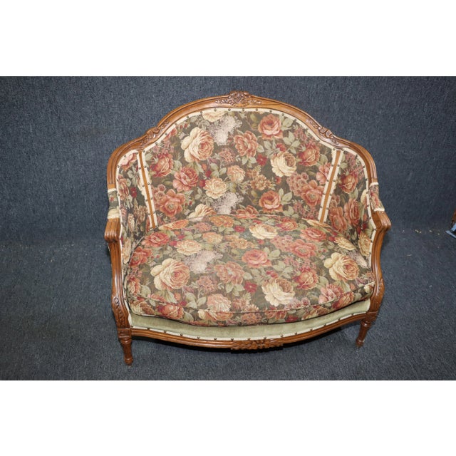 French Louis XV Style Settee For Sale - Image 3 of 9