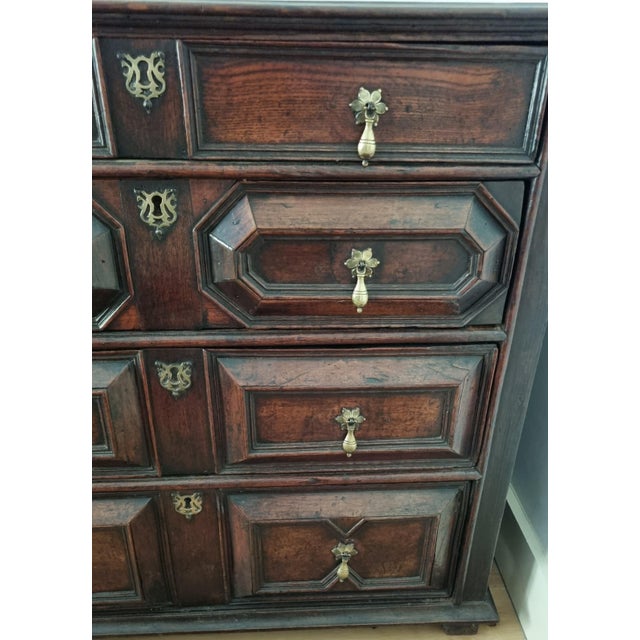 Charles II Oak Chest of Drawers, 1680s For Sale - Image 5 of 10