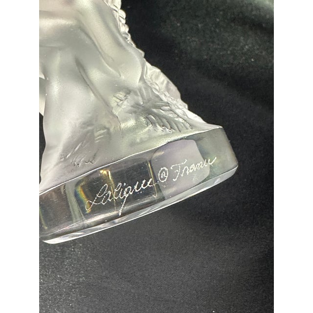 Transparent Lalique Le Faune Frosted Crystal Nude Lovers Figurine | Pan & Diane | Marc Lalique | 1960s For Sale - Image 8 of 12