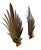 A striking pair of monumental wall sconces in hand-hammered copper, each conceived as a sweeping palm frond rising in...