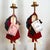Hand Painted Santa Old World Tall Christmas Candlestick Holders For Sale In Charleston - Image 6 of 11