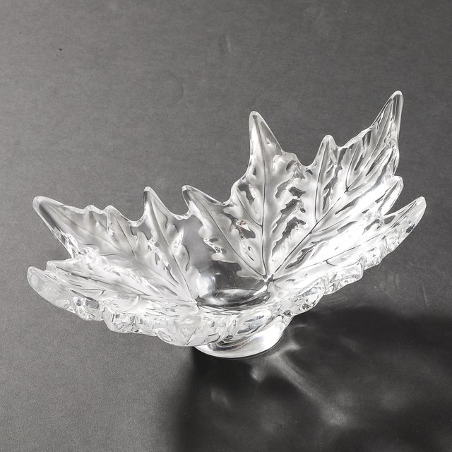 Mid-Century Modernist Crystal "Champs Élysées" Centerpiece Bowl Signed Lalique For Sale - Image 17 of 18