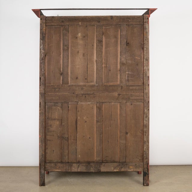 French Rhubarb Marriage Armoire For Sale - Image 9 of 10