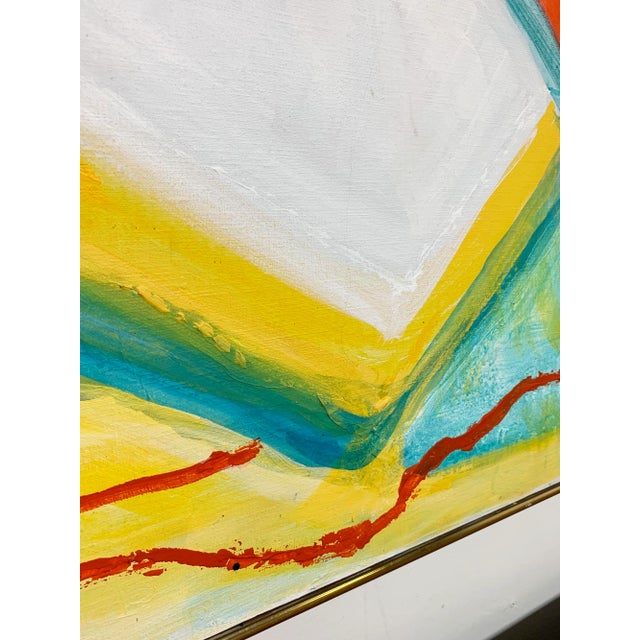 1960s C. 1960s Abstract Modernist Painting Marked "Shozo No. 2" For Sale - Image 5 of 13